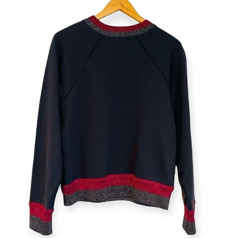 Cynthia Rowley Metallic Rib Sweatshirt Size Small - Picture 4 of 8